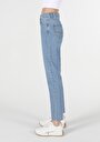 thumb-Afficher les détails de 896  Maria Pantalon Bleu Tapered Leg  En  Mom Fit Femme