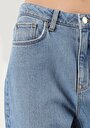 thumb-Afficher les détails de 896  Maria Pantalon Bleu Tapered Leg  En  Mom Fit Femme