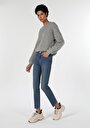 thumb-Afficher les détails de 703 Carla Pantalon Denim Straight Leg  En  Slim Fit Femme