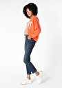 thumb-Afficher les détails de 703 Carla Pantalon Denim   En  Slim Fit Femme