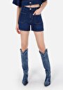 thumb-Afficher les détails de Short Noir Mom Fit Femme