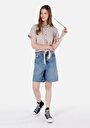 thumb-Afficher les détails de Short Denim Regular Fit Femme