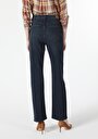 thumb-Afficher les détails de 792 Mila Pantalon Bleu Foncé   En  Regular Fit Femme
