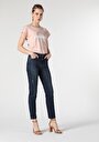 thumb-Afficher les détails de 703 Carla Pantalon Denim Straight Leg  En  Slim Fit Femme