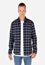 thumb-Afficher les détails de Chemise À Manches Longues Marine Slim Fit   Homme
