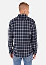 thumb-Afficher les détails de Chemise À Manches Longues Marine Slim Fit   Homme