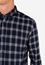 thumb-Afficher les détails de Chemise À Manches Longues Marine Slim Fit   Homme