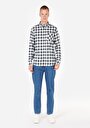 thumb-Afficher les détails de Chemise À Manches Longues Marine Slim Fit   Homme