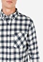 thumb-Afficher les détails de Chemise À Manches Longues Marine Slim Fit   Homme