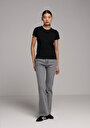 thumb-Afficher les détails de T-shirt À Manches Courtes Noir Slim Fit Droit Femme
