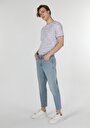 thumb-Afficher les détails de 039 Lucas Pantalon Bleu Carrot Leg  En  Carrot Fit Homme