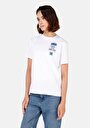 thumb-Afficher les détails de T-shirt À Manches Courtes Blanc Regular Fit Imprimé Femme