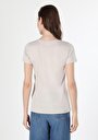 thumb-Afficher les détails de T-shirt À Manches Courtes Beige   Femme