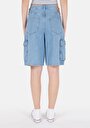 thumb-Afficher les détails de Short Bleu Cargo Fit Femme