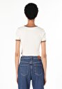thumb-Afficher les détails de T-shirt À Manches Courtes Ecru   Femme