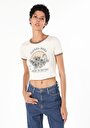thumb-Afficher les détails de T-shirt À Manches Courtes Ecru   Femme