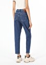 thumb-Afficher les détails de 896  Maria Pantalon Bleu Tapered Leg  En  Mom Fit Femme