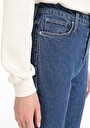 thumb-Afficher les détails de 896  Maria Pantalon Bleu Tapered Leg  En  Mom Fit Femme