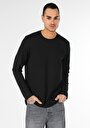 thumb-Afficher les détails de T-shirt À Manches Longues Noir Regular Fit  Homme