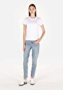 thumb-Afficher les détails de 896  Maria Pantalon Bleu Tapered Leg  En  Mom Fit Femme