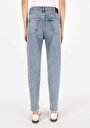 thumb-Afficher les détails de 896  Maria Pantalon Bleu Tapered Leg  En  Mom Fit Femme