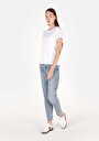 thumb-Afficher les détails de 896  Maria Pantalon Bleu Tapered Leg  En  Mom Fit Femme