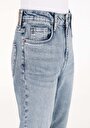 thumb-Afficher les détails de 896  Maria Pantalon Bleu Tapered Leg  En  Mom Fit Femme