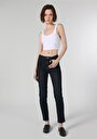 thumb-Afficher les détails de 703 Carla Pantalon Bleu Foncé   En  Slim Fit Femme