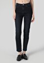 thumb-Afficher les détails de 703 Carla Pantalon Bleu Foncé   En  Slim Fit Femme