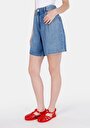 thumb-Afficher les détails de Short Bleu Loose Fit Femme