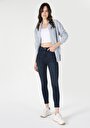 thumb-Afficher les détails de 760 Diana Pantalon Bleu Foncé   En  Skinny Fit Femme