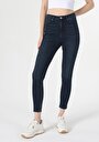 thumb-Afficher les détails de 760 Diana Pantalon Bleu Foncé   En  Skinny Fit Femme