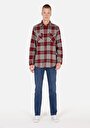 thumb-Afficher les détails de Chemise À Manches Longues Rouge Comfort Fit   Homme