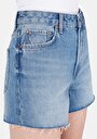 thumb-Afficher les détails de Short Bleu Mom Fit Femme