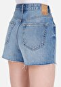 thumb-Afficher les détails de Short Bleu Mom Fit Femme