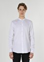 thumb-Afficher les détails de Chemise À Manches Longues Blanc Slim Fit   Homme