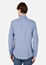 thumb-Afficher les détails de Chemise À Manches Longues Bleu Slim Fit   Homme