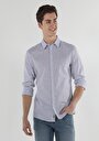 thumb-Afficher les détails de Chemise À Manches Longues Bleu Slim Fit   Homme