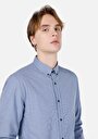 thumb-Afficher les détails de Chemise À Manches Longues Bleu Slim Fit   Homme