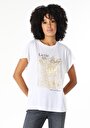 thumb-Afficher les détails de T-shirt À Manches Courtes Blanc   Femme