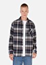 thumb-Afficher les détails de Chemise À Manches Longues Marine Comfort Fit Plaid Flanelle Homme