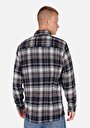 thumb-Afficher les détails de Chemise À Manches Longues Marine Comfort Fit Plaid Flanelle Homme