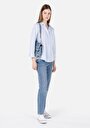 thumb-Afficher les détails de 896  Maria Pantalon Bleu Tapered Leg  En  Mom Fit Femme