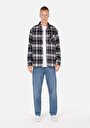 thumb-Afficher les détails de Chemise À Manches Longues Marine Comfort Fit Plaid Flanelle Homme