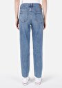 thumb-Afficher les détails de 896  Maria Pantalon Bleu Tapered Leg  En  Mom Fit Femme