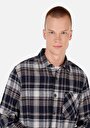 thumb-Afficher les détails de Chemise À Manches Longues Marine Comfort Fit Plaid Flanelle Homme