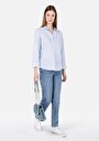 thumb-Afficher les détails de 896  Maria Pantalon Bleu Tapered Leg  En  Mom Fit Femme