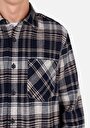 thumb-Afficher les détails de Chemise À Manches Longues Marine Comfort Fit Plaid Flanelle Homme