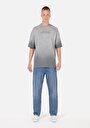 thumb-Afficher les détails de T-shirt À Manches Courtes Gris Oversize Fit  Homme
