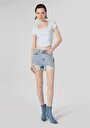 thumb-Afficher les détails de Short Bleu Mom Short Femme